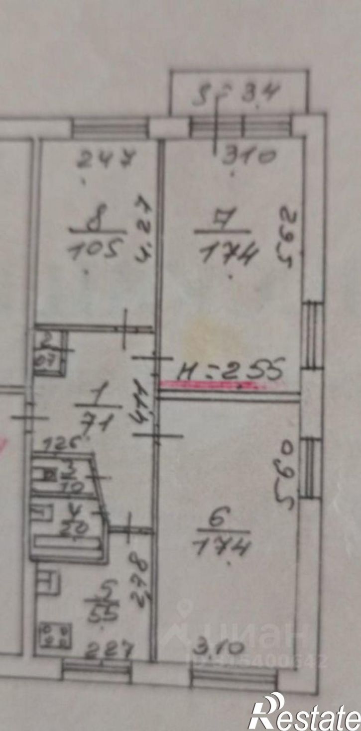 3-комн квартира улица Капустина, 22 к1,  д. 22 к1