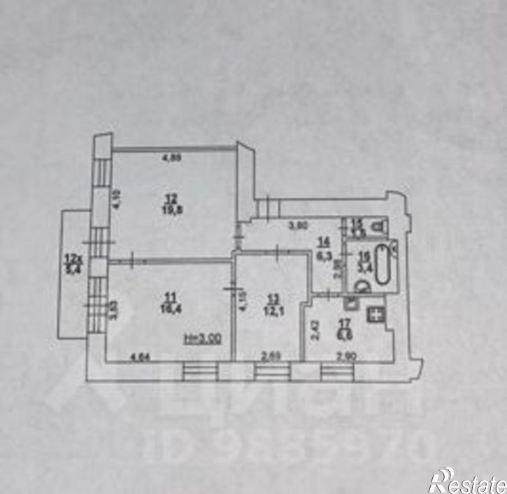 3-комн квартира Пушкинская улица, 101,  д. 101