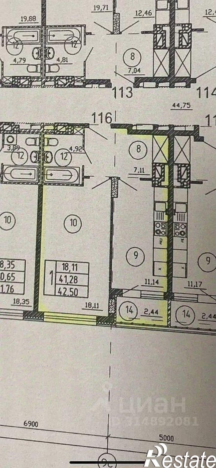 1-комн квартира Гвардейский переулок, 13,  д. 13