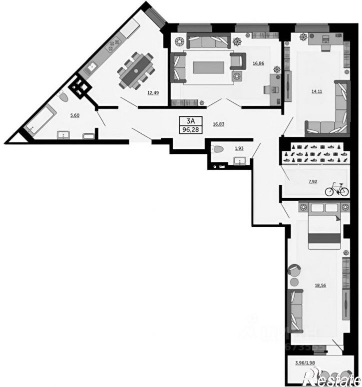 3-комн квартира Ростов-на-Дону г., Ленинский