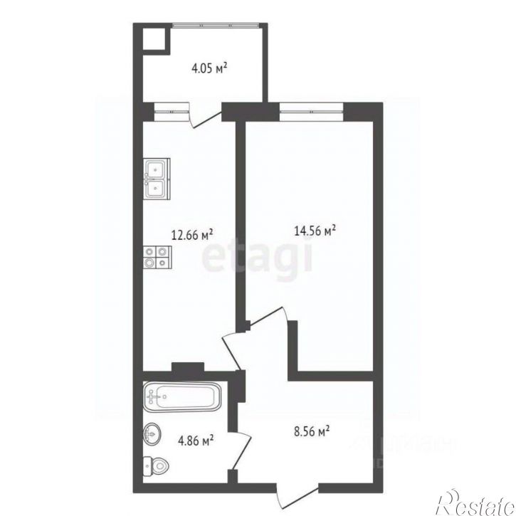 1-комн квартира улица Ларина, 45 с7,  д. 45 с7