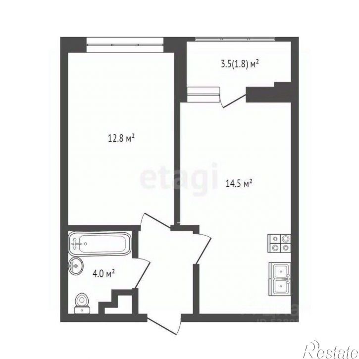 1-комн квартира улица Бориса Слюсаря, 23 с2,  д. 23 с2