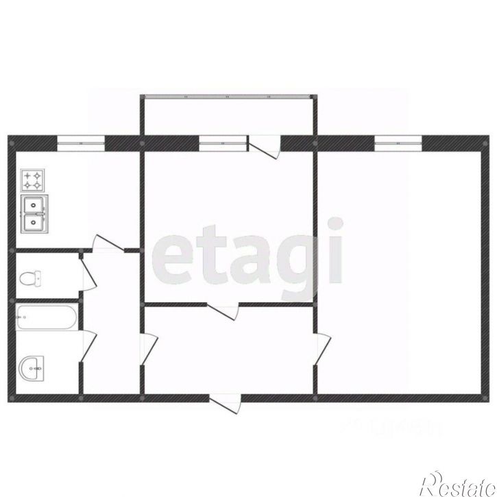 2-комн квартира Московская улица, 78,  д. 78