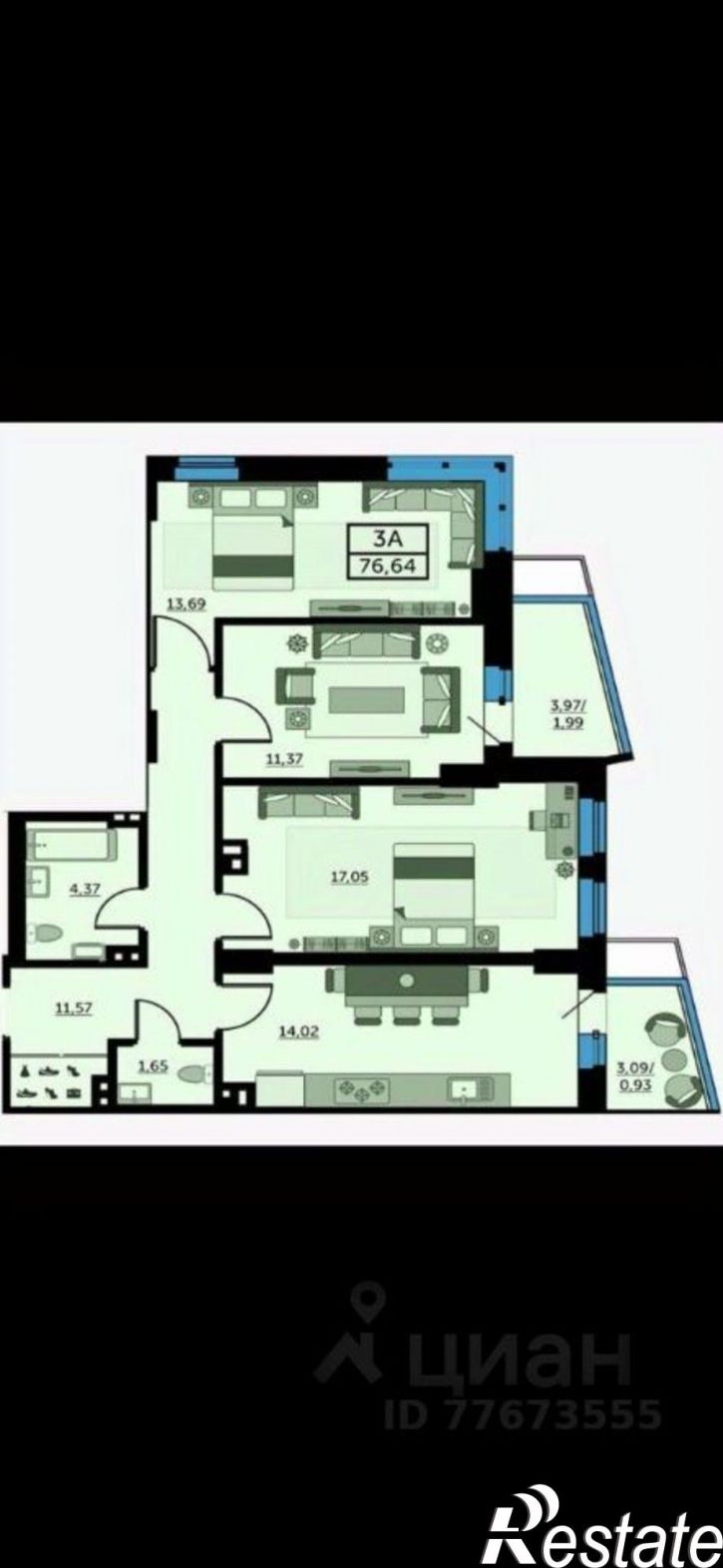 3-комн квартира улица Ларина, 45 с6,  д. 45 с6