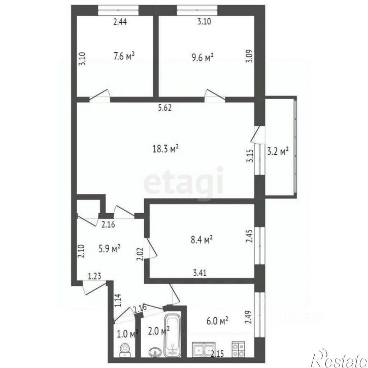4-комн квартира Коммунистический проспект, 21 к4,  д. 21 к4