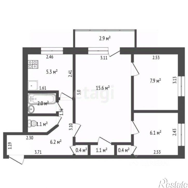 3-комн квартира Коммунистический проспект, 23,  д. 23