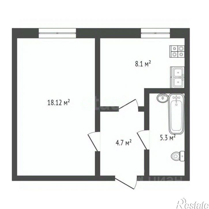 1-комн квартира Берберовская улица, 4,  д. 4