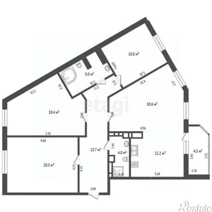 4-комн квартира бульвар Комарова, 1М,  д. 1М