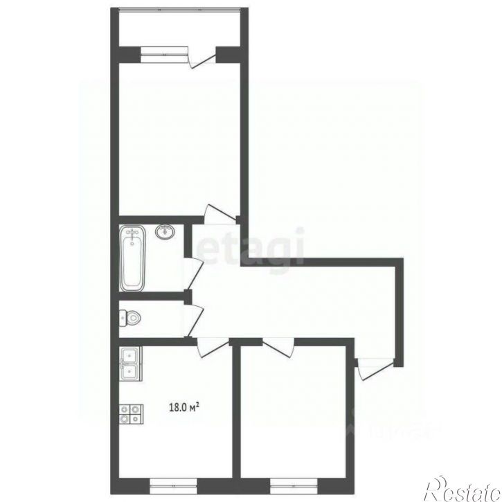 2-комн квартира проспект Михаила Нагибина, 41Б,  д. 41Б