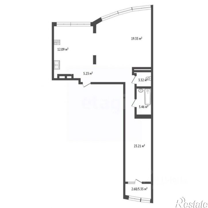 2-комн квартира