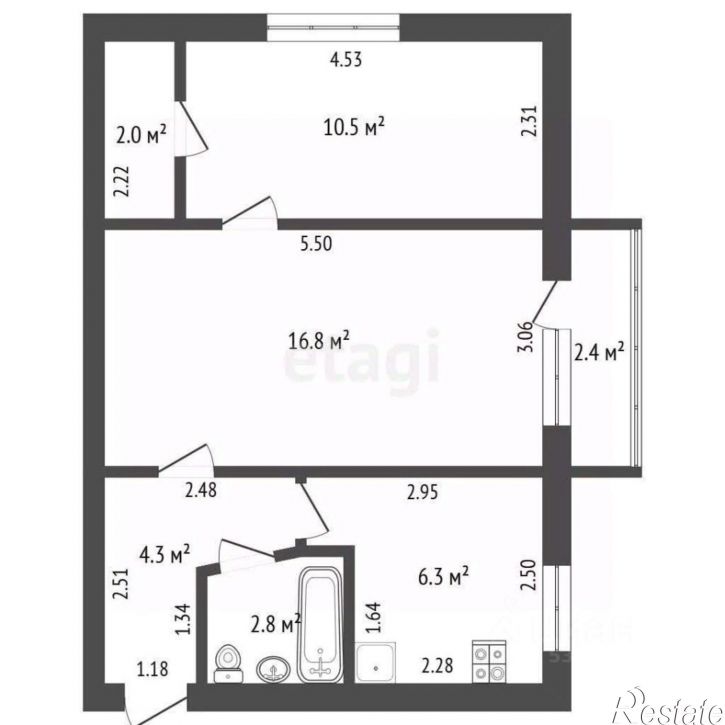 2-комн квартира улица Ларина, 24,  д. 24