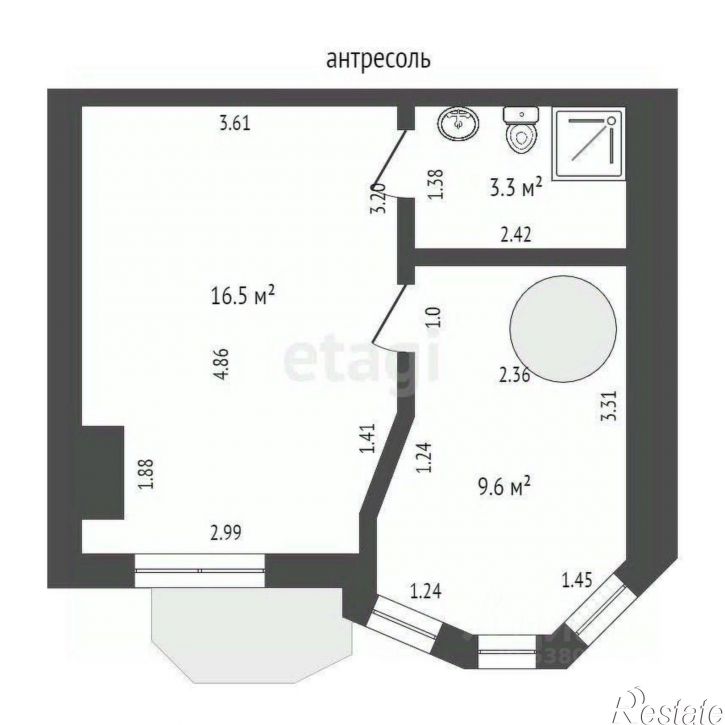 2-комн квартира улица Мясникова, 102,  д. 102