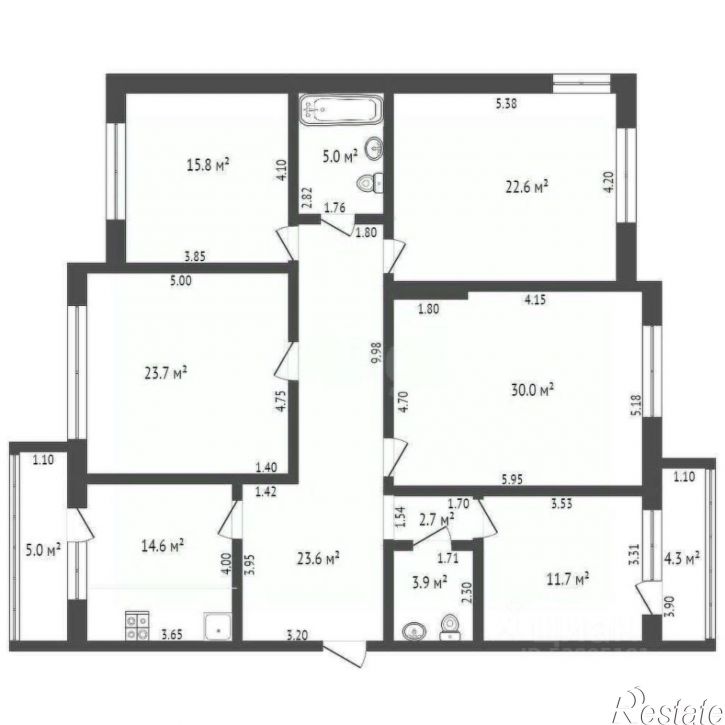 5-комн квартира улица Налбандяна, 92/24,  д. 92/24