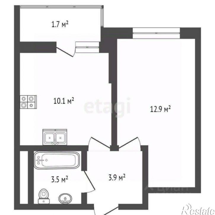 2-комн квартира