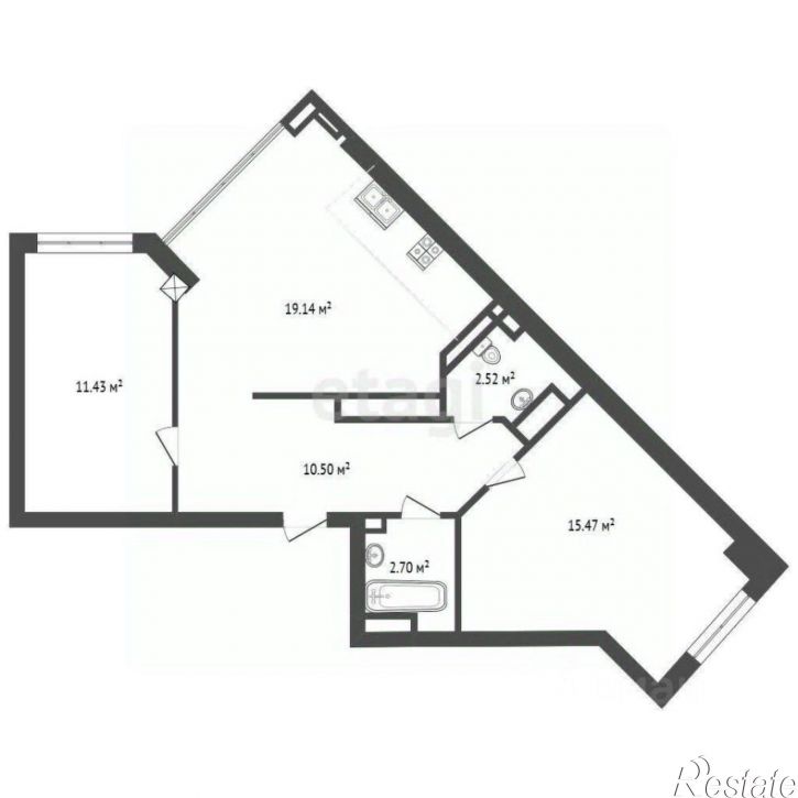 3-комн квартира