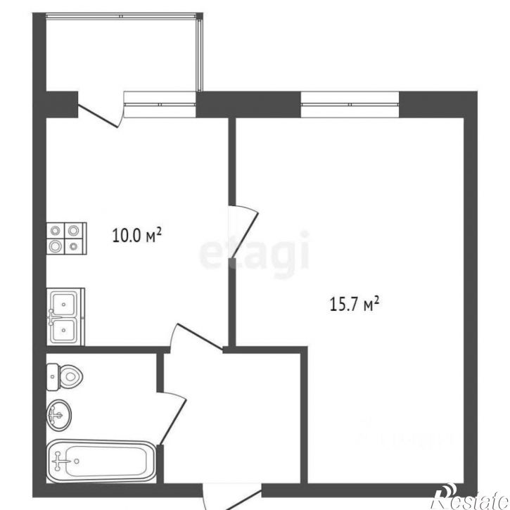 1-комн квартира