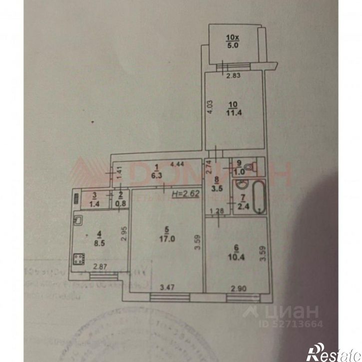 3-комн квартира Вятская улица, 55/4,  д. 55/4