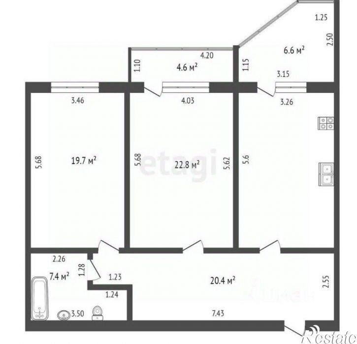 2-комн квартира переулок Семашко, 46 к1,  д. 46 к1