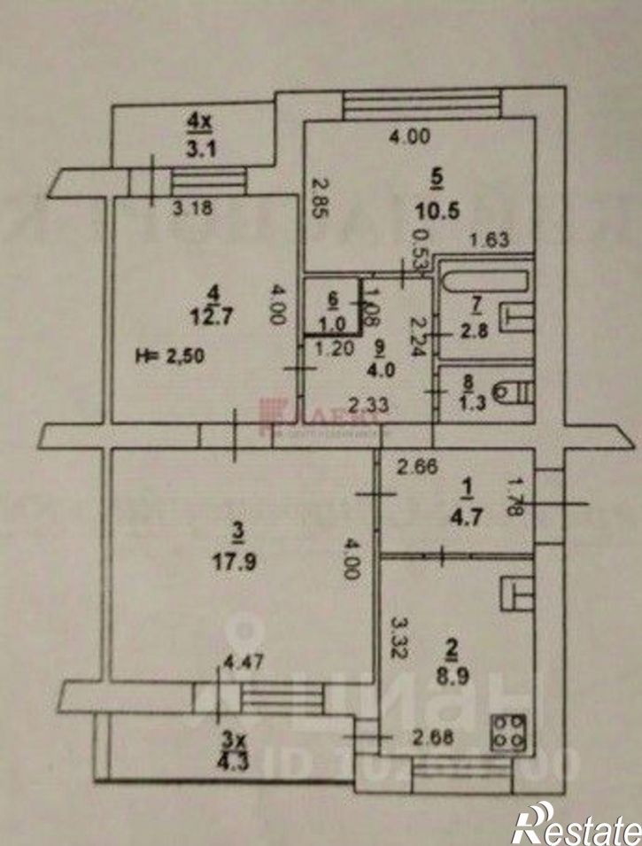 3-комн квартира Старочеркасский переулок, 10,  д. 10