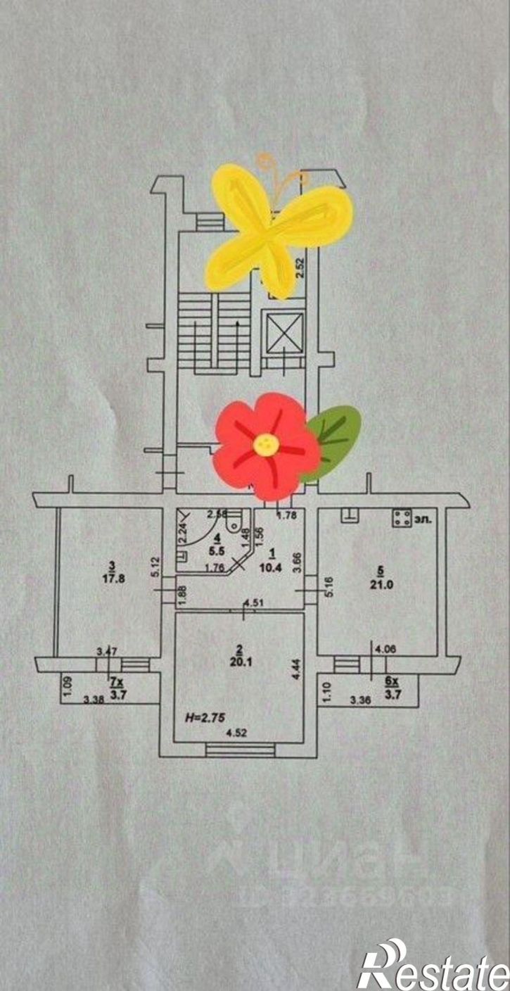 2-комн квартира Богатяновский спуск, 13,  д. 13