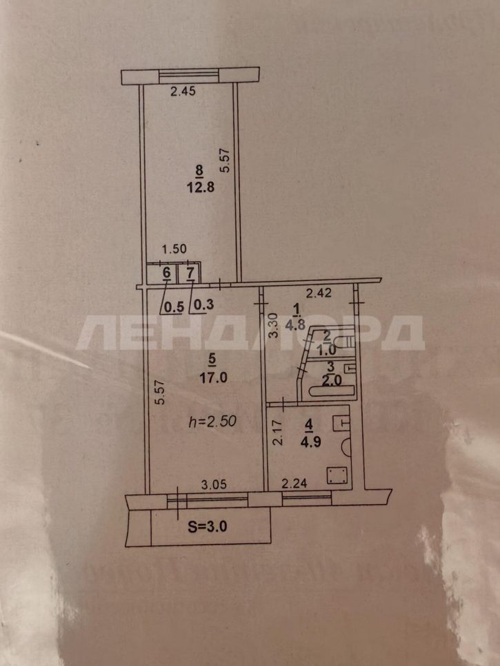 2-комн квартира проспект 40-летия Победы, 73/6