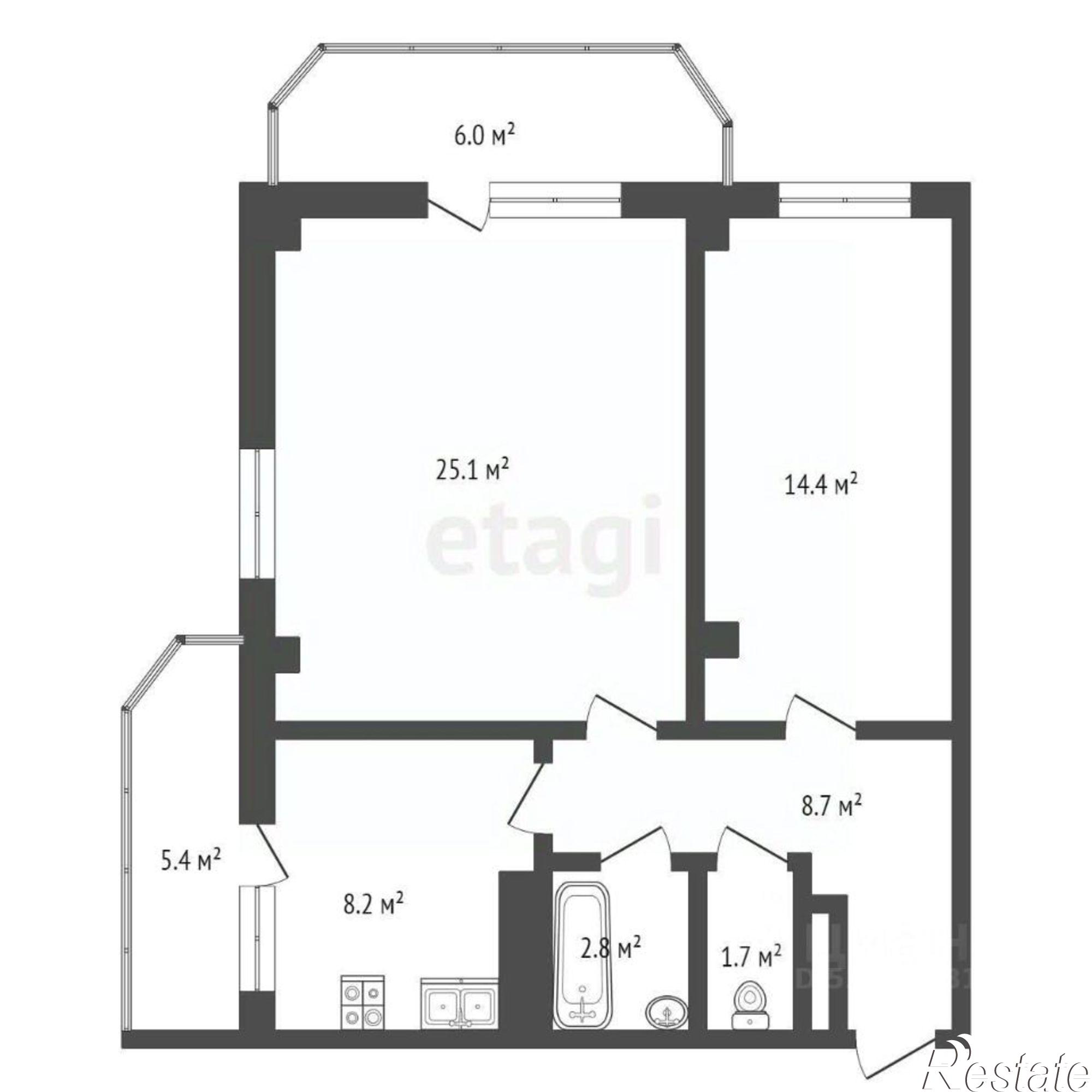 Купить квартиру за 12 300 000 рублей на улица Селиванова, 68
