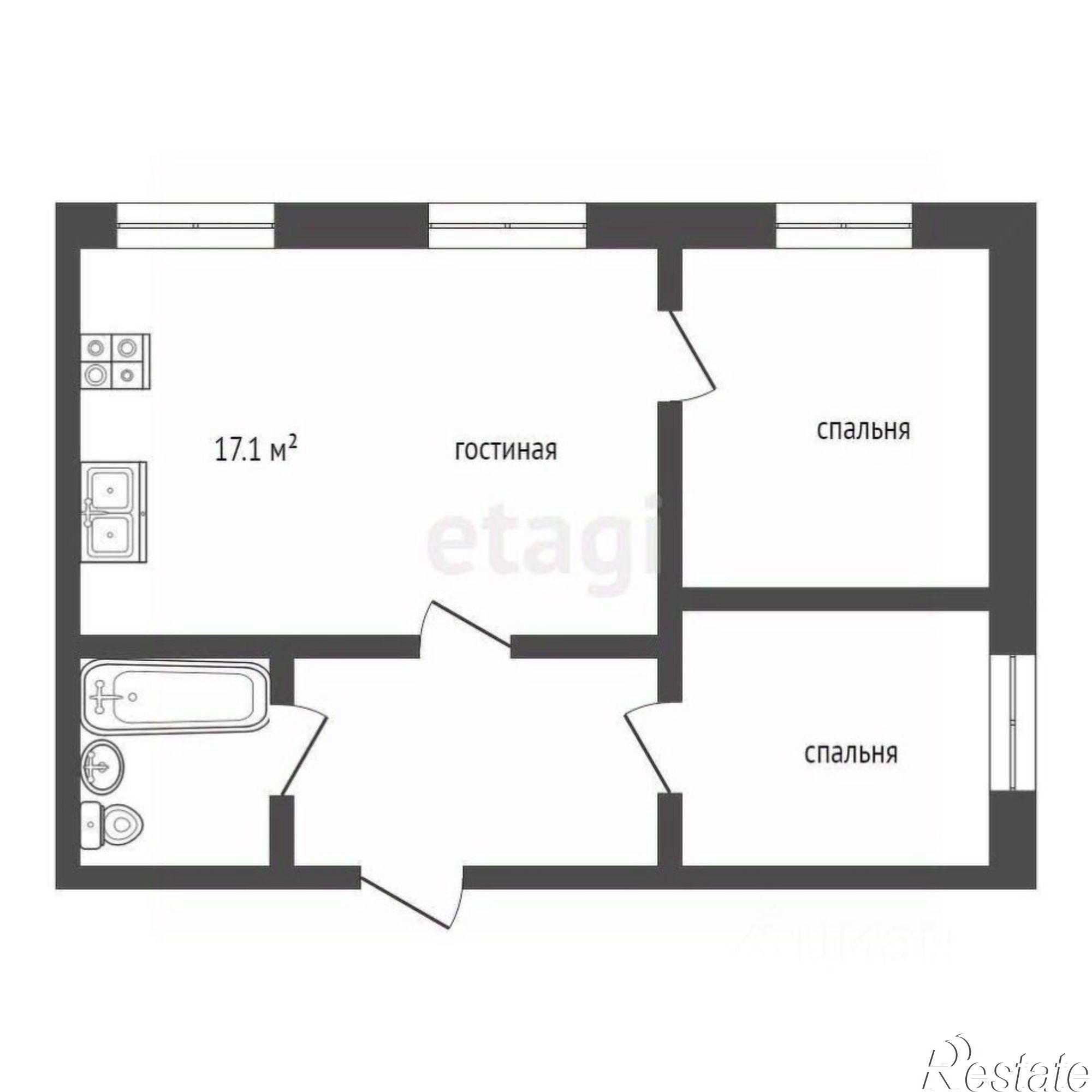 Купить квартиру за 16 200 000 рублей на Инструментальная улица, 3