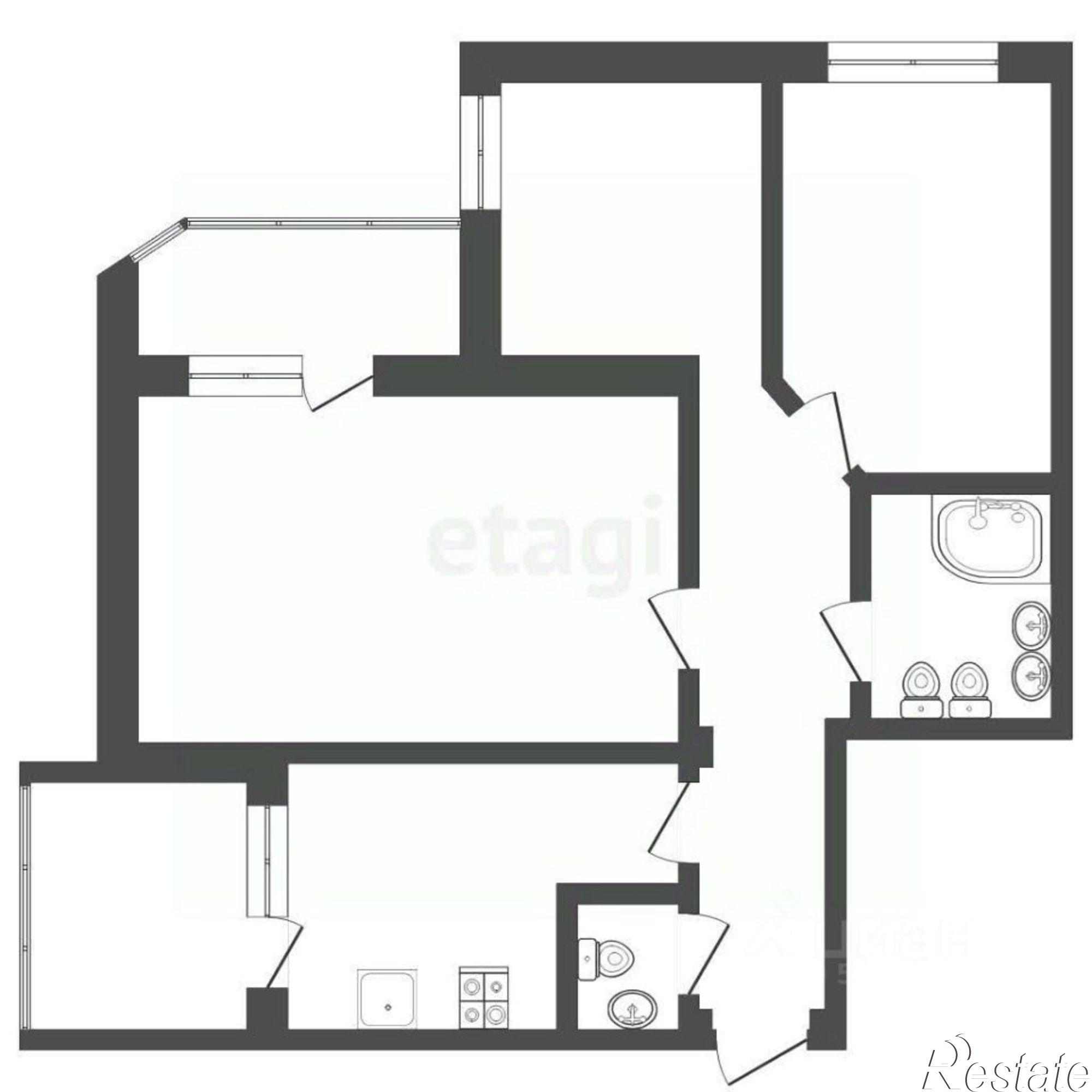 Купить квартиру за 26 000 000 рублей на переулок Островского, 58А