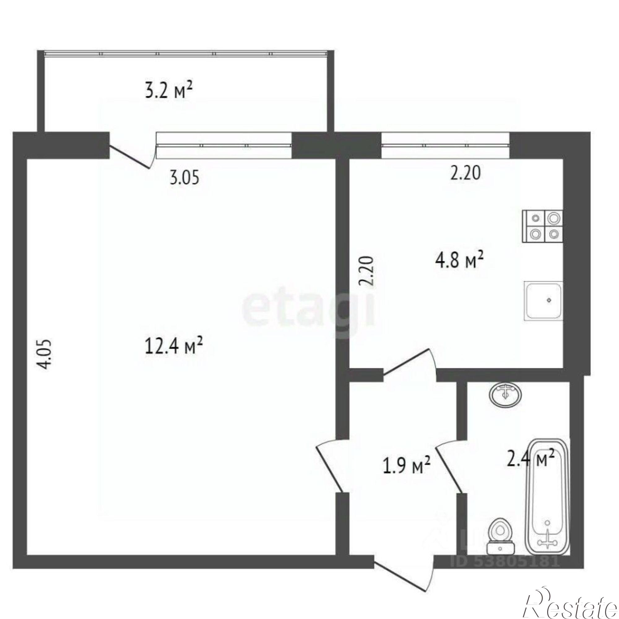 Купить квартиру за 2 500 000 рублей на Тракторная улица, 48А