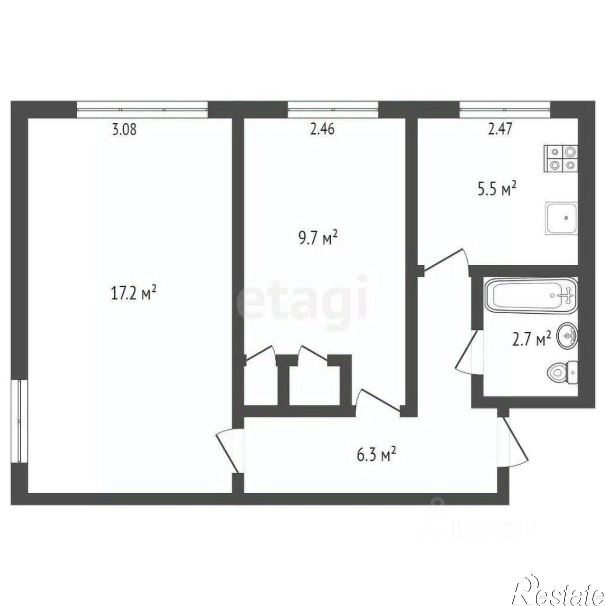 Купить квартиру за 3 400 000 рублей на Казахская улица, 88/1