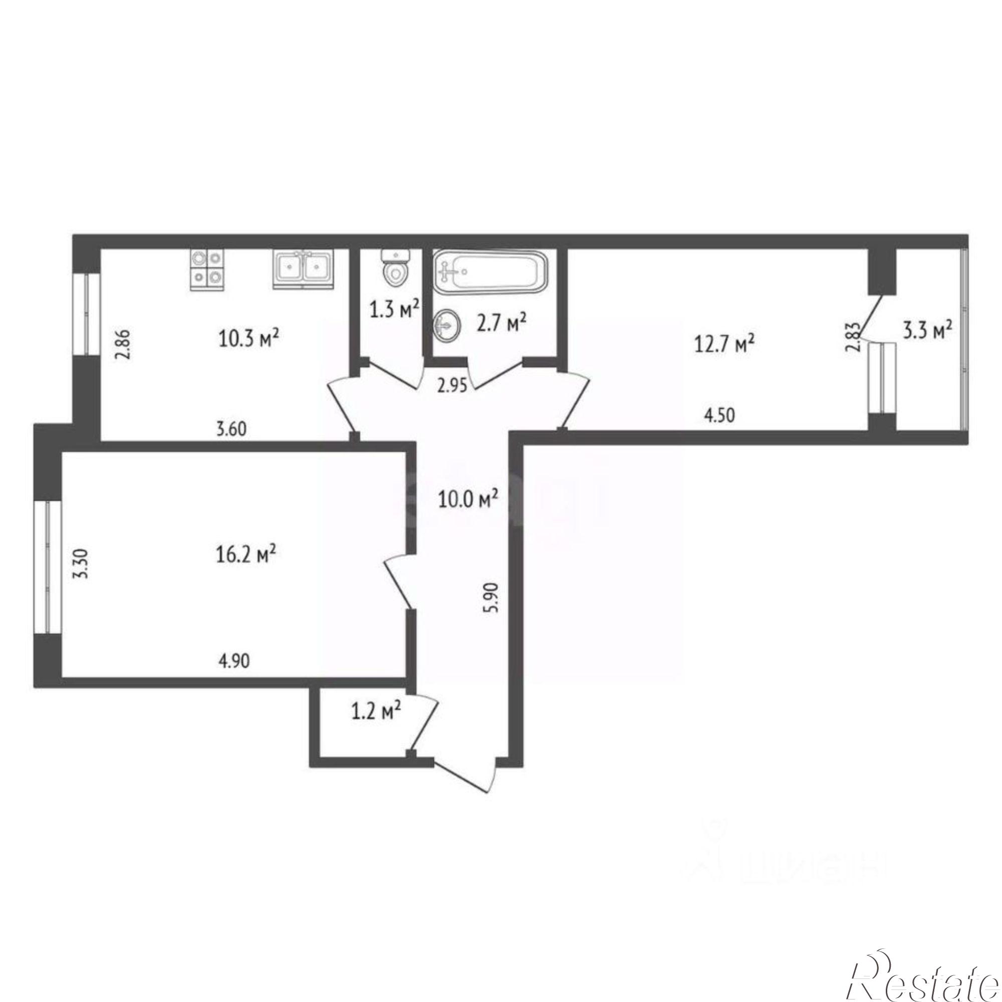 Купить квартиру за 4 200 000 рублей на улица Добровольского, 34 к2