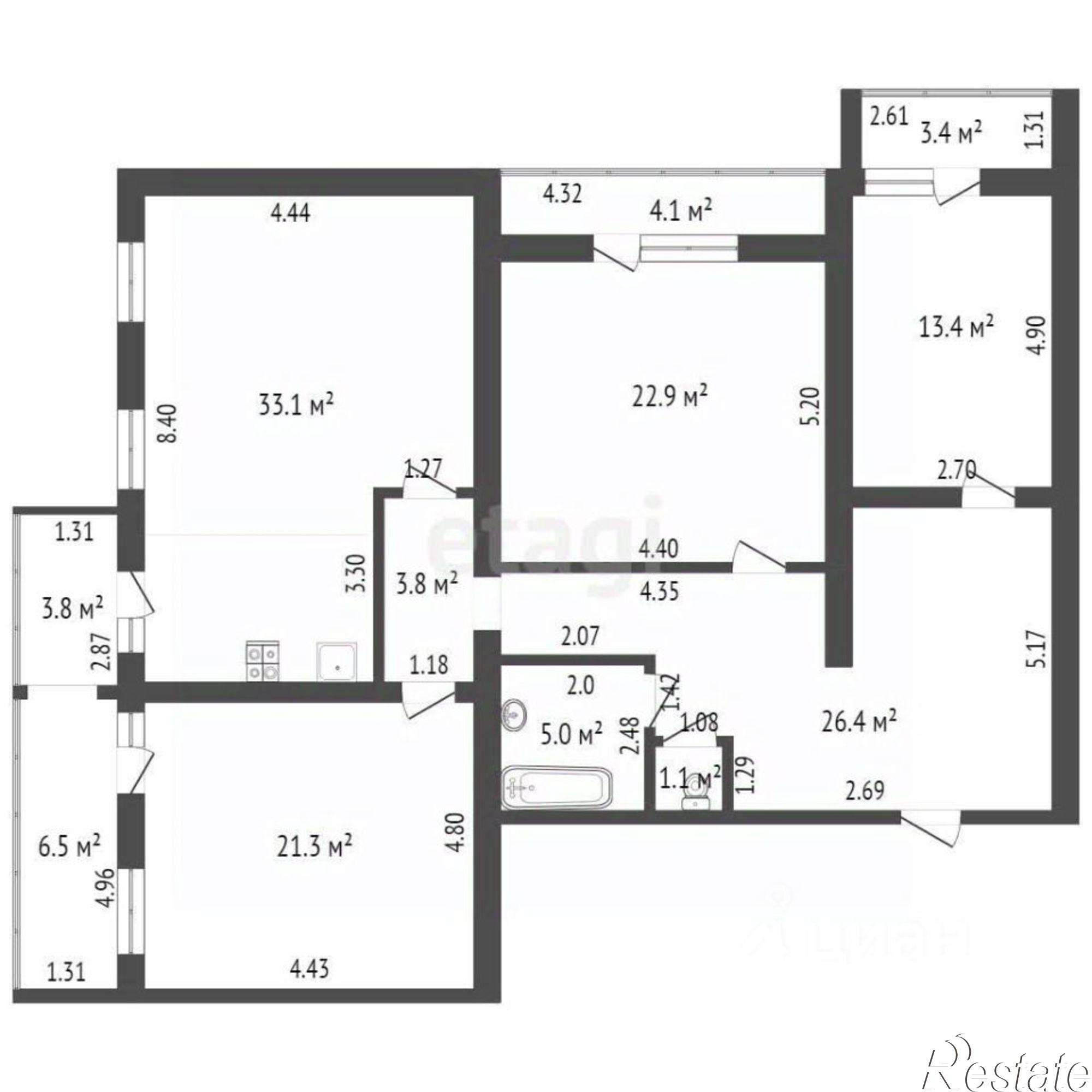 Купить квартиру за 14 990 000 рублей на улица Согласия, 18