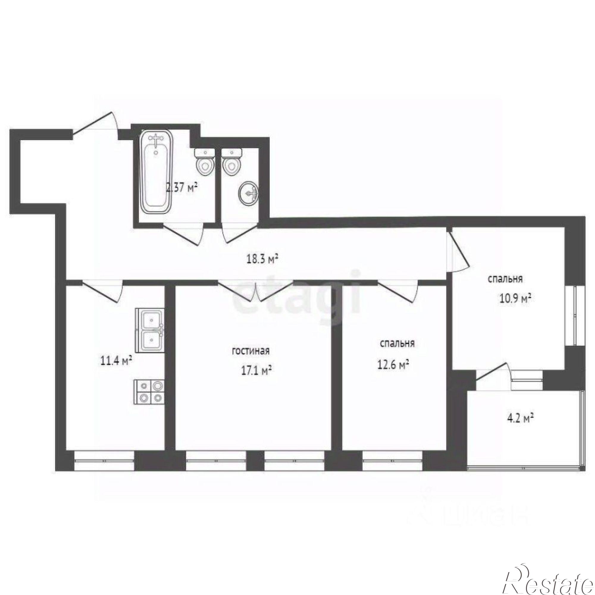Купить квартиру за 35 000 000 рублей на улица Варфоломеева, 222А