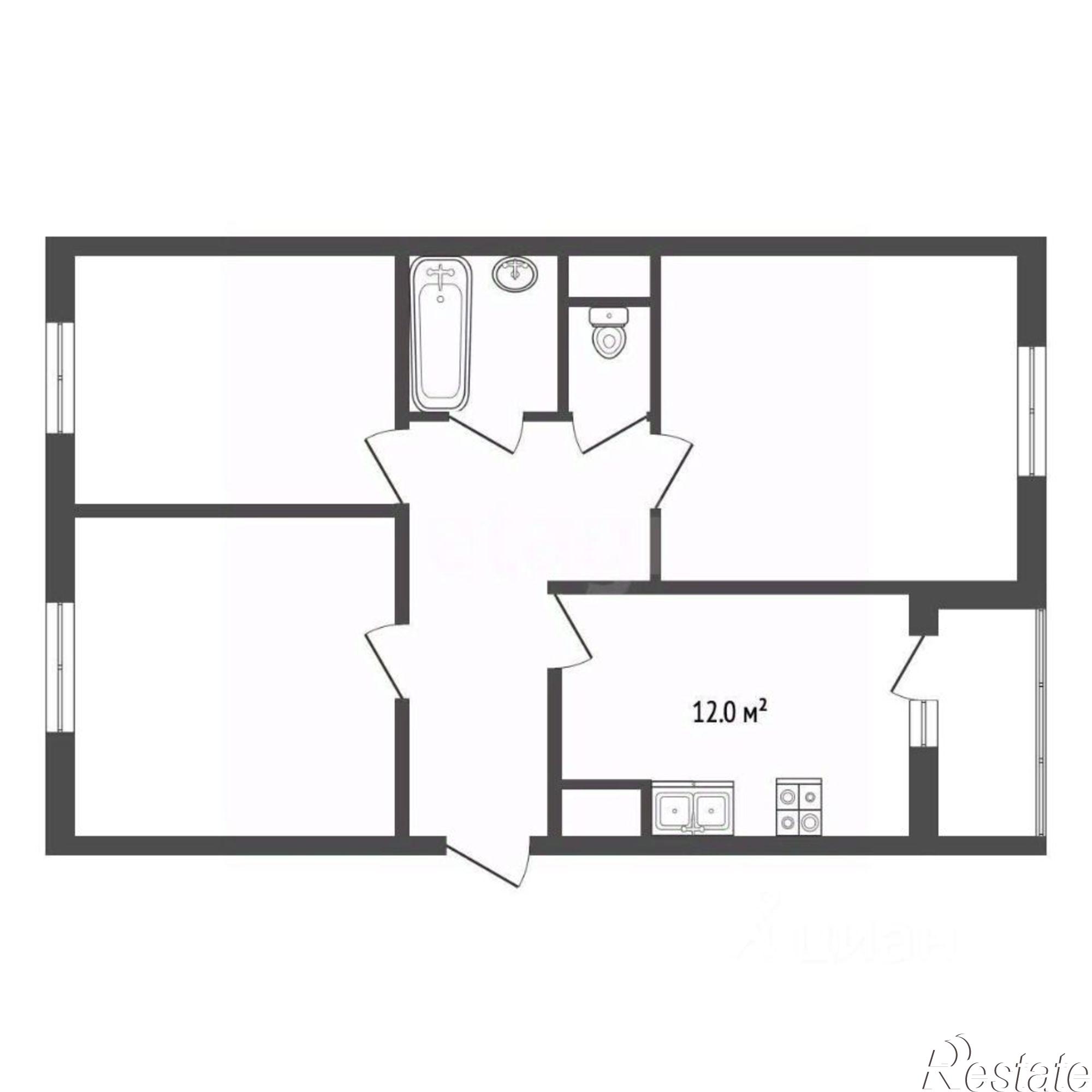 Купить квартиру за 9 100 000 рублей на проспект маршала Жукова, 25