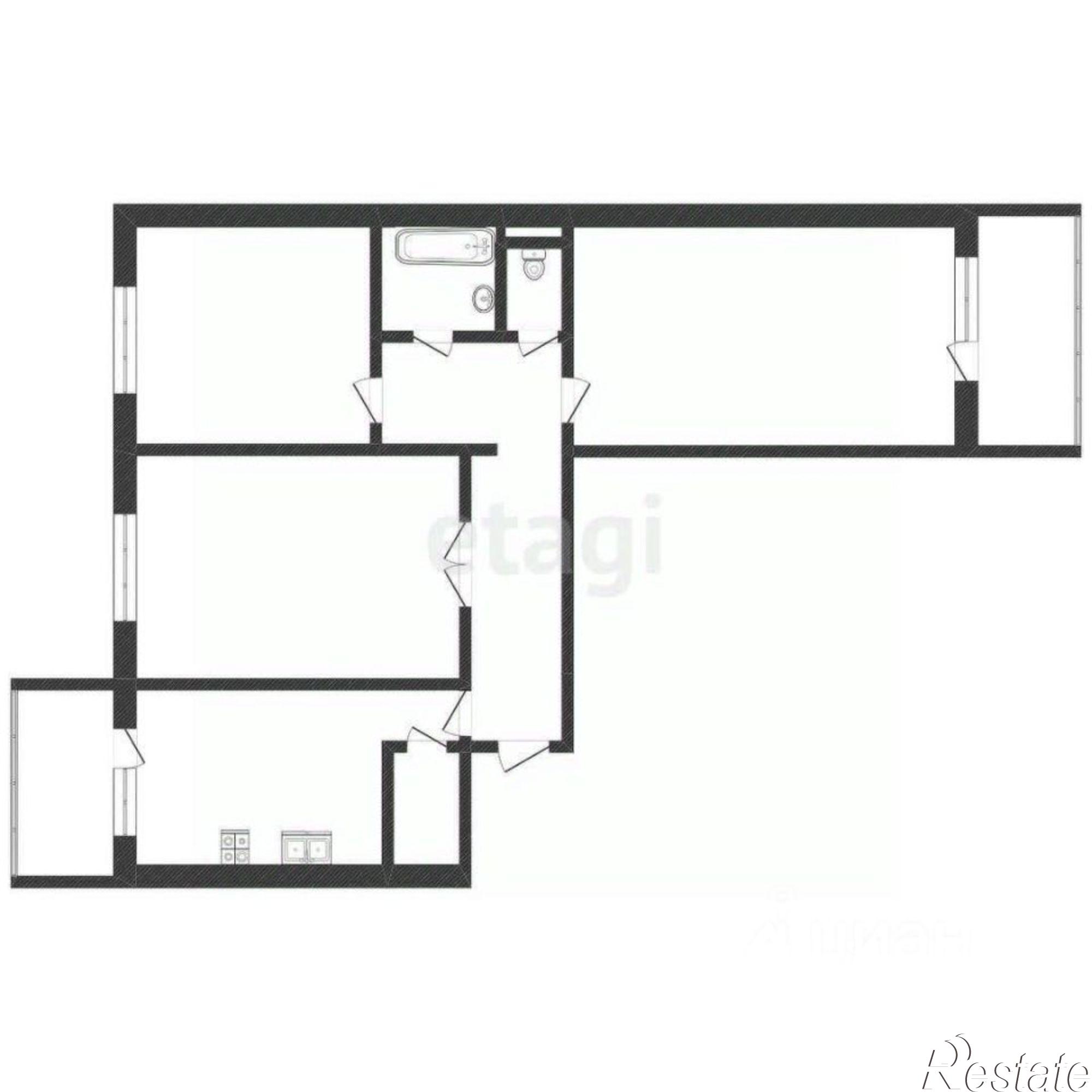 Купить квартиру за 8 300 000 рублей на Передовая улица, 3