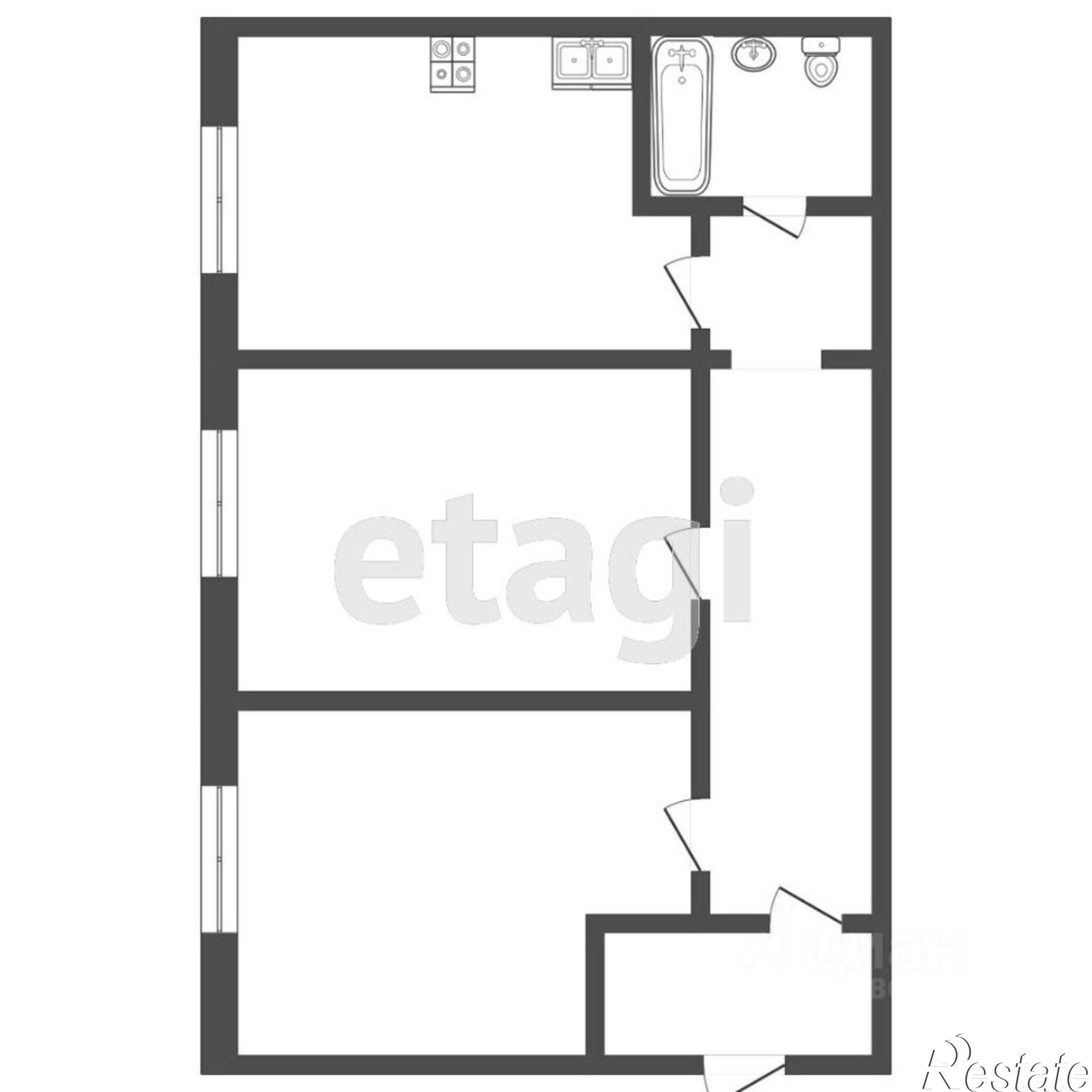 Купить квартиру за 4 400 000 рублей на Крыловской пер, 12