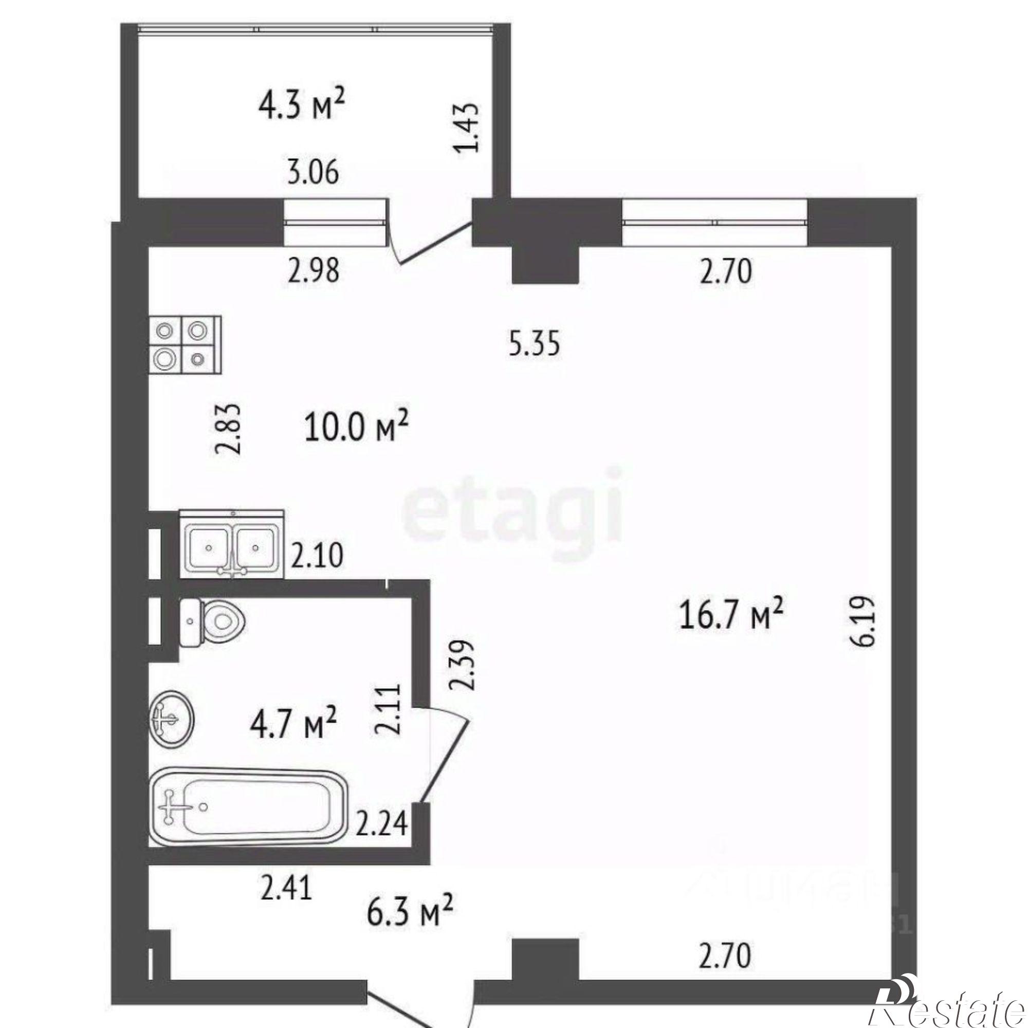 Купить квартиру за 5 145 000 рублей на ул 30-я линия, 69