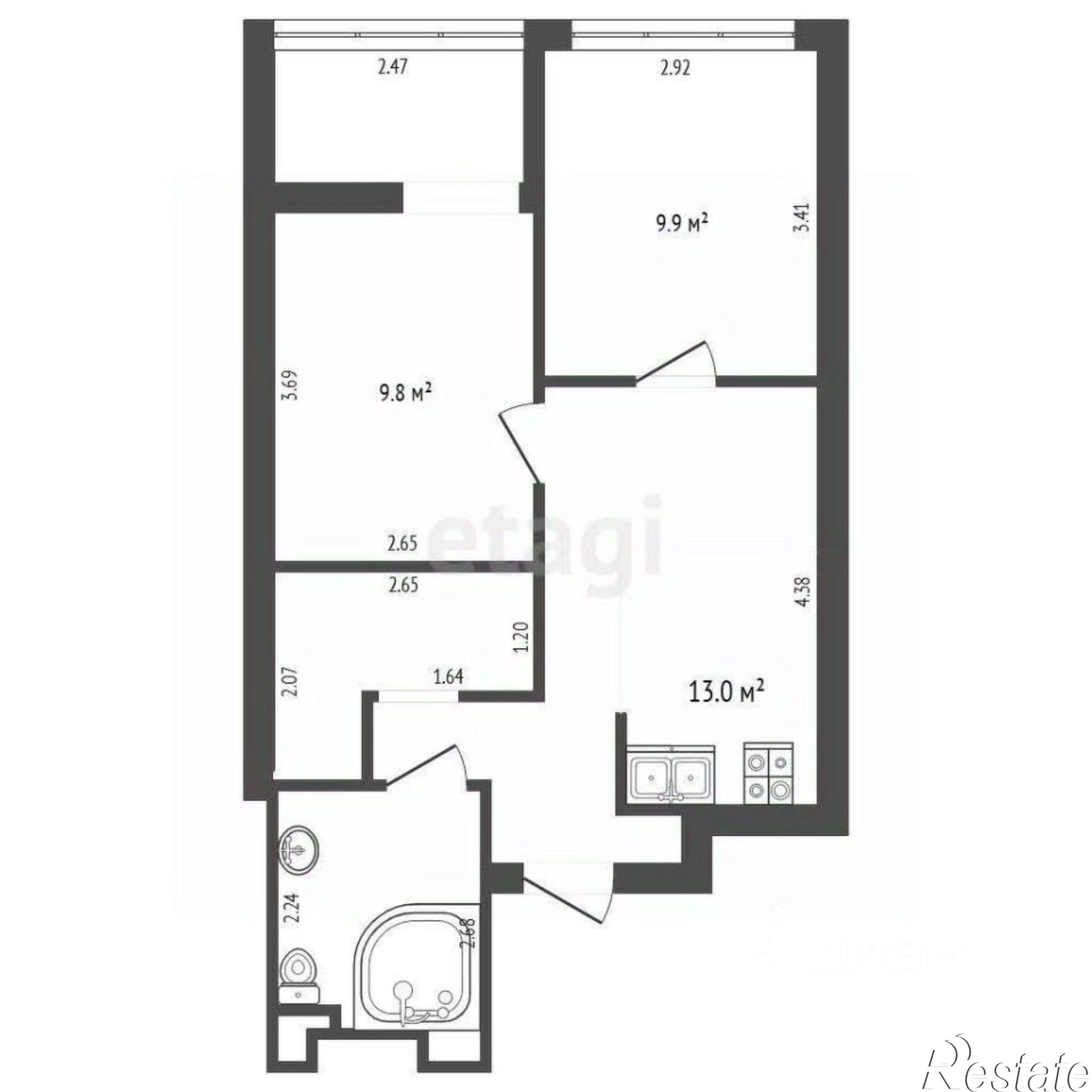 Купить квартиру за 13 000 000 рублей на ул Береговая, 6