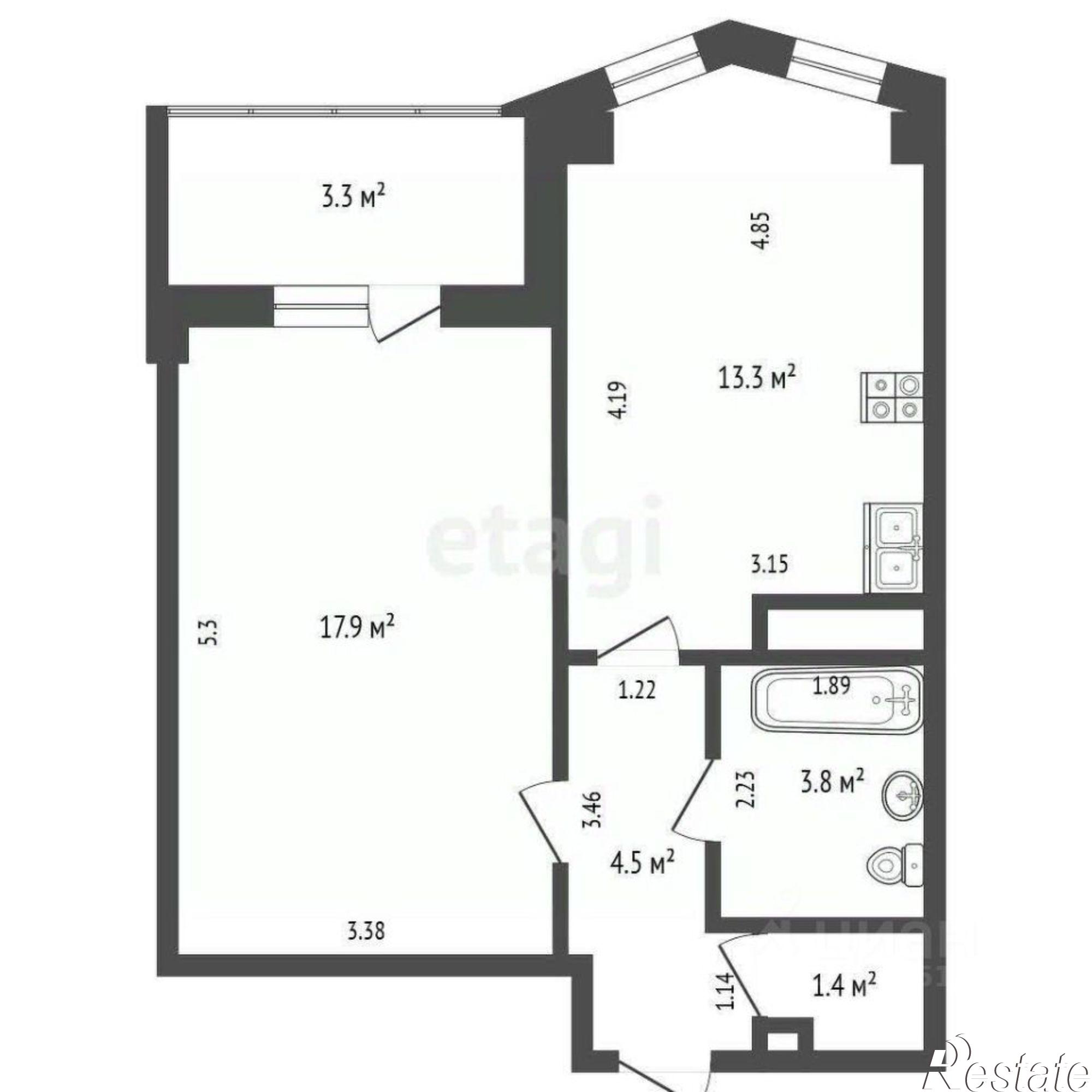 Купить квартиру за 5 900 000 рублей на улица Мильчакова, 49