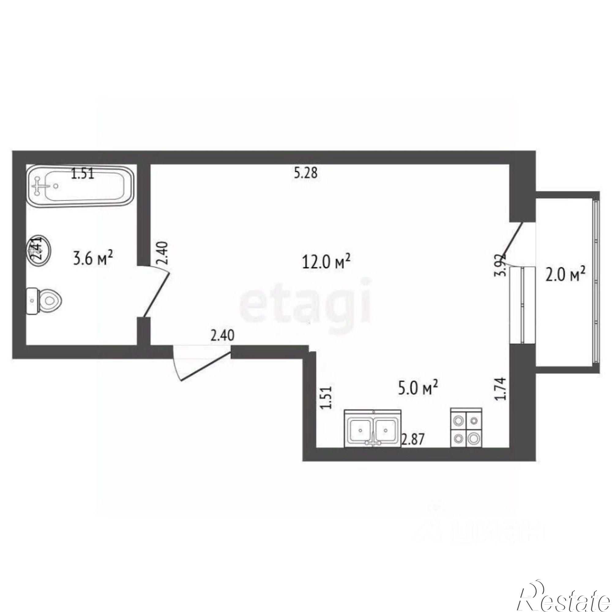 Купить квартиру за 2 900 000 рублей на Плавный переулок, 18