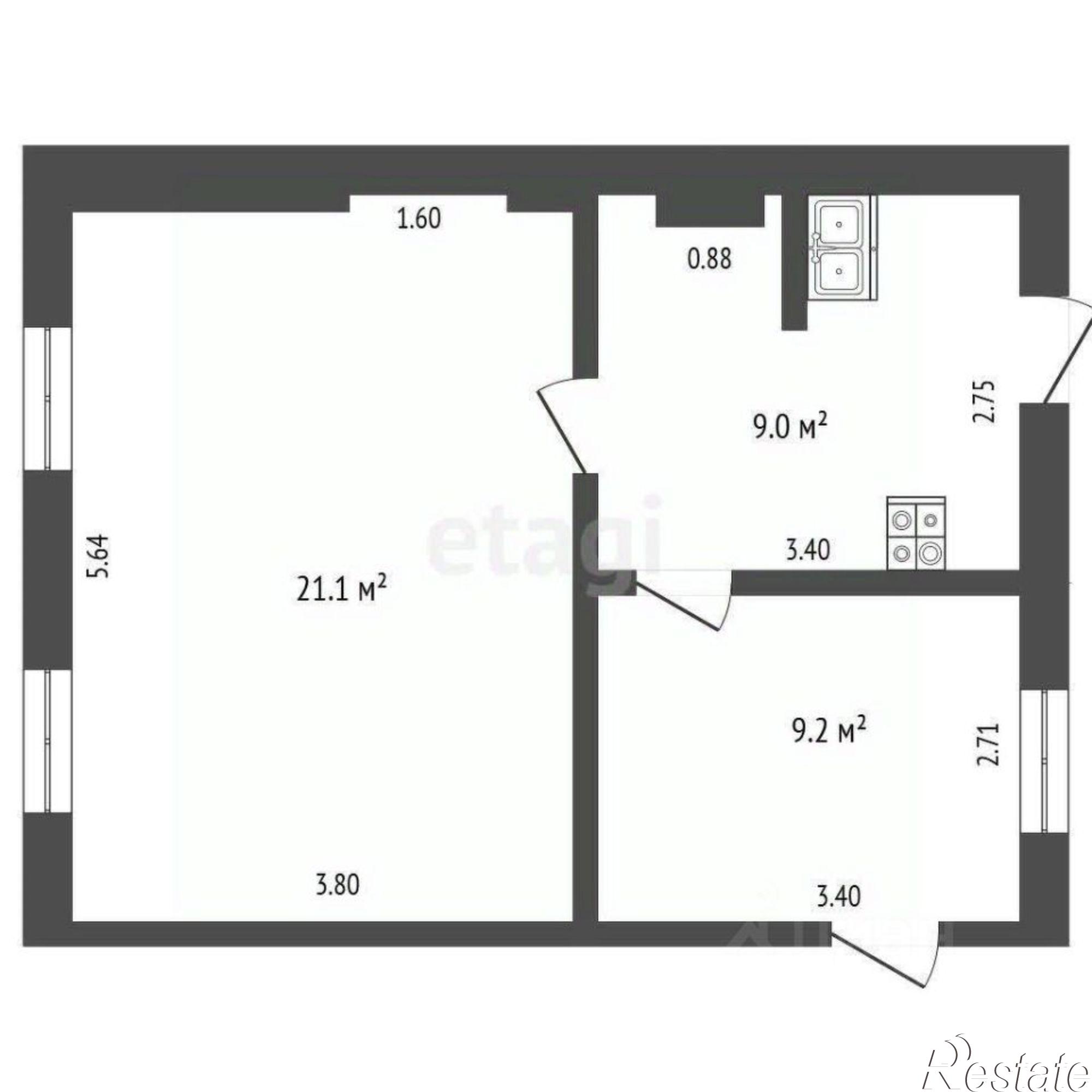 Купить квартиру за 5 586 000 рублей на ул Шаумяна, 98