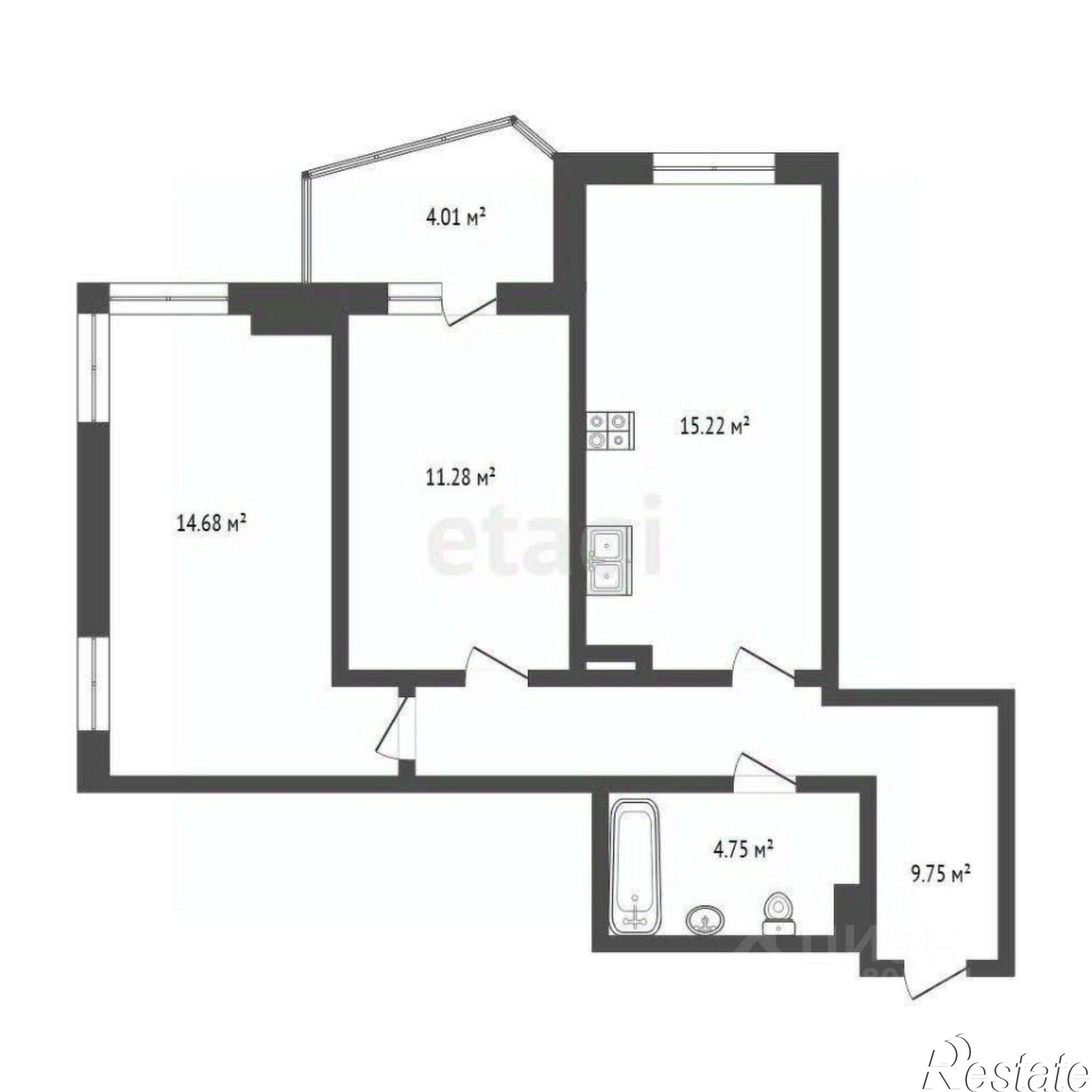 Купить квартиру за 7 600 000 рублей на улица Ларина, 45 с2