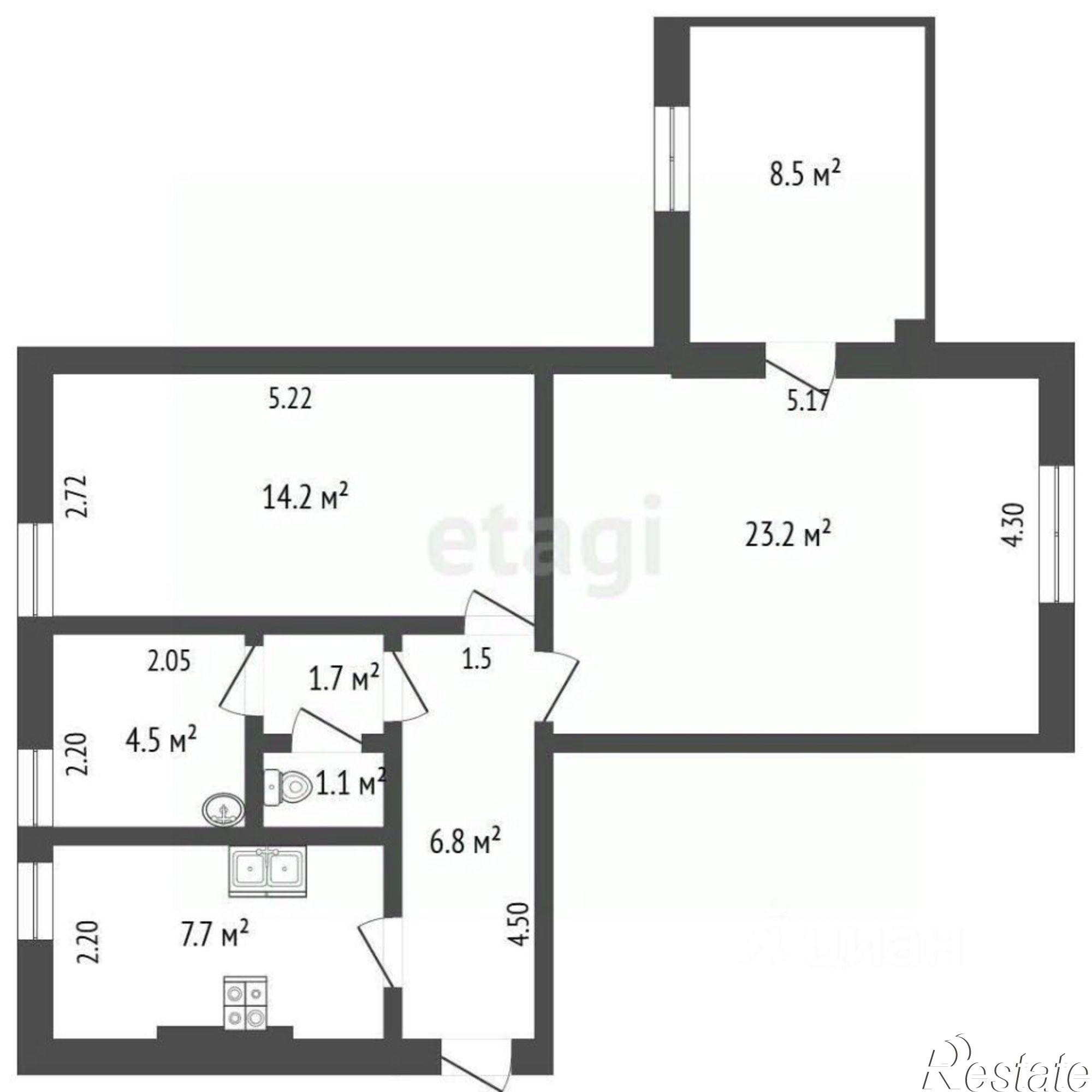 Купить квартиру за 5 550 000 рублей на 20-я линия, 76/88