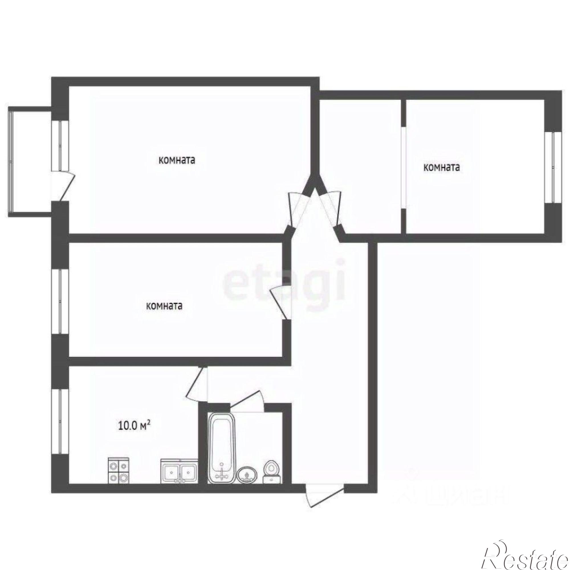 Купить квартиру за 6 300 000 рублей на Филимоновская улица, 156