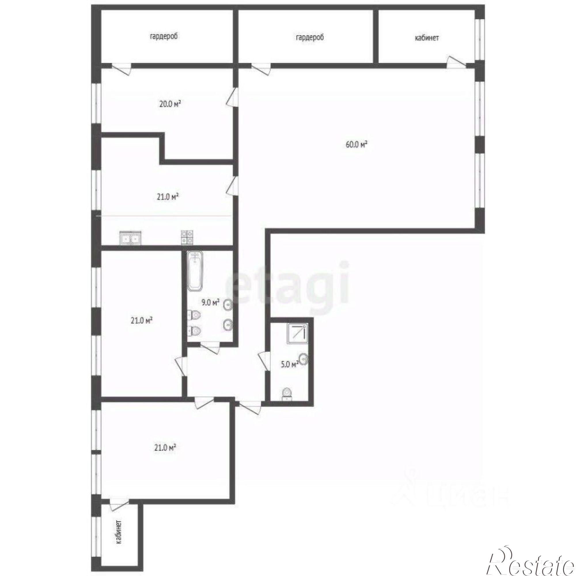 Купить квартиру за 52 000 000 рублей на Будённовский проспект, 2А