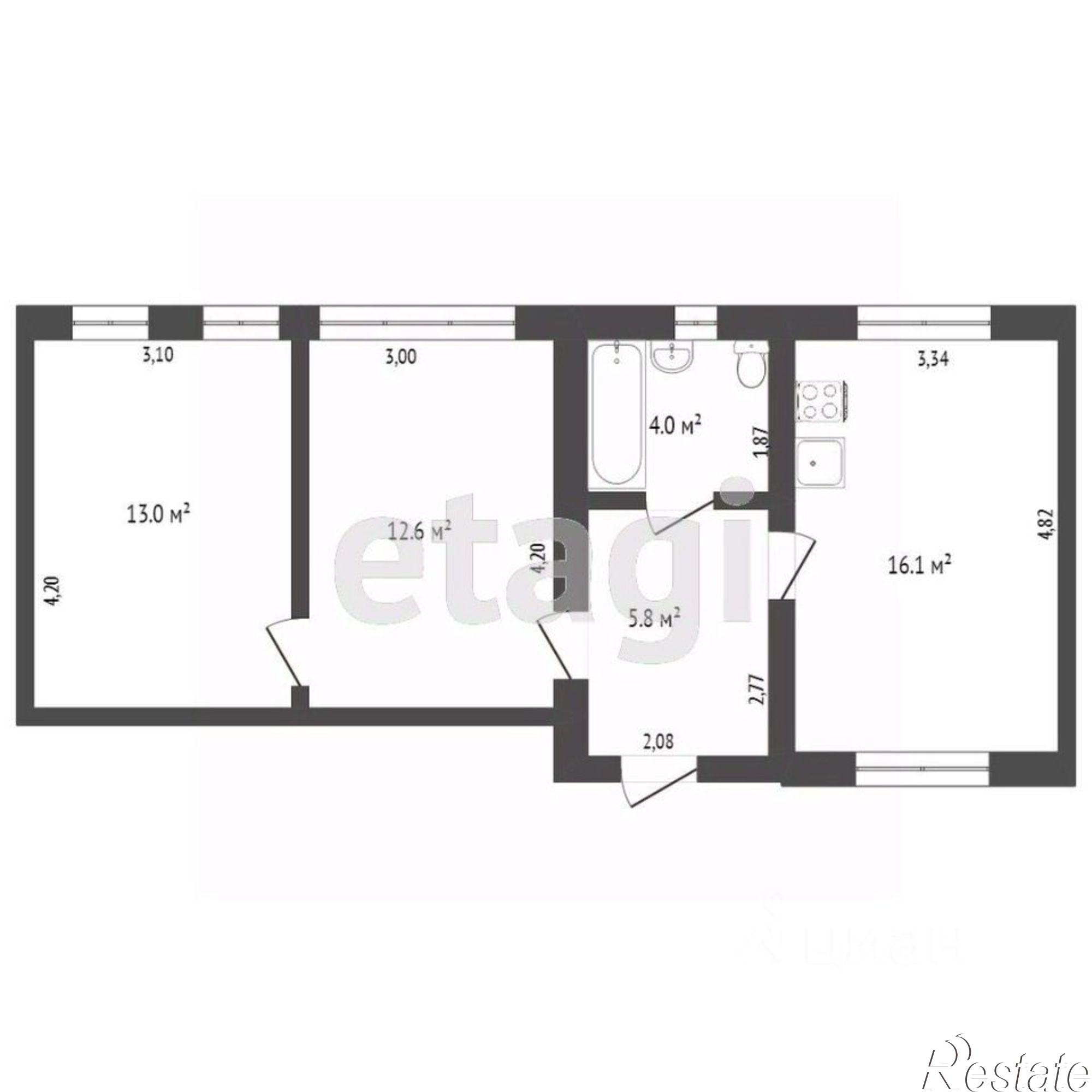 Купить квартиру за 2 850 000 рублей на Социалистическая улица, 207