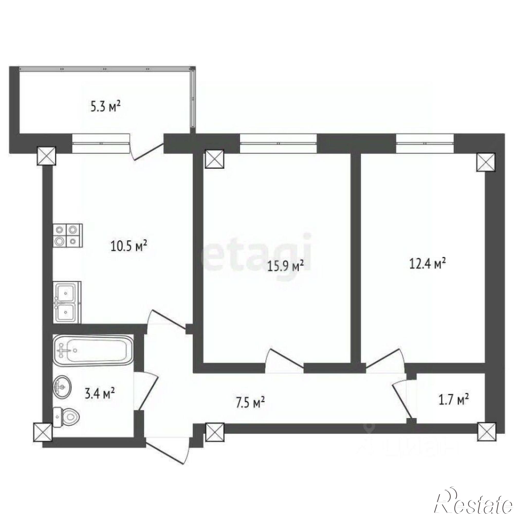 Купить квартиру за 6 600 000 рублей на ул Шаповалова, 1д