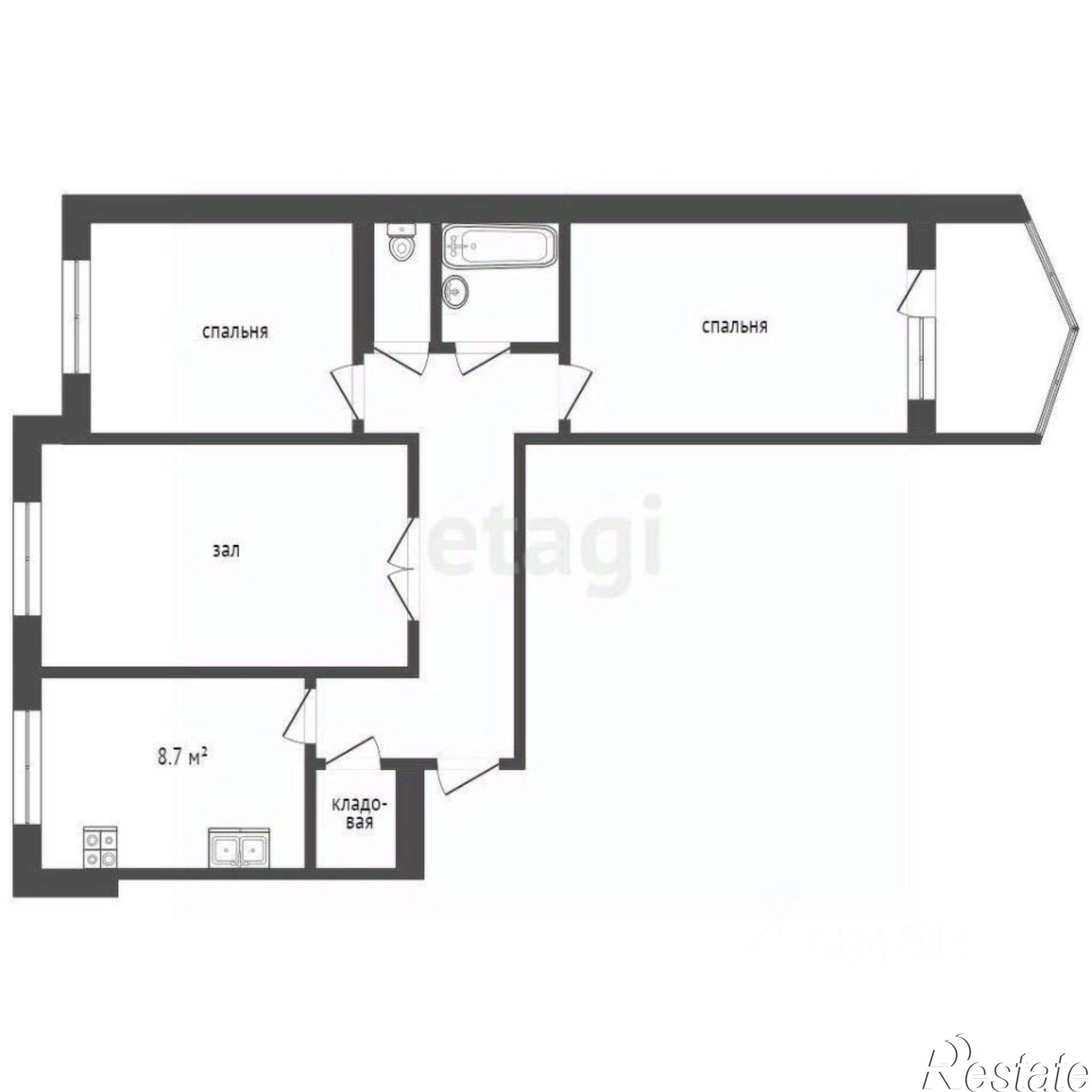 Купить квартиру за 6 664 000 рублей на Орбитальная улица, 64 к1