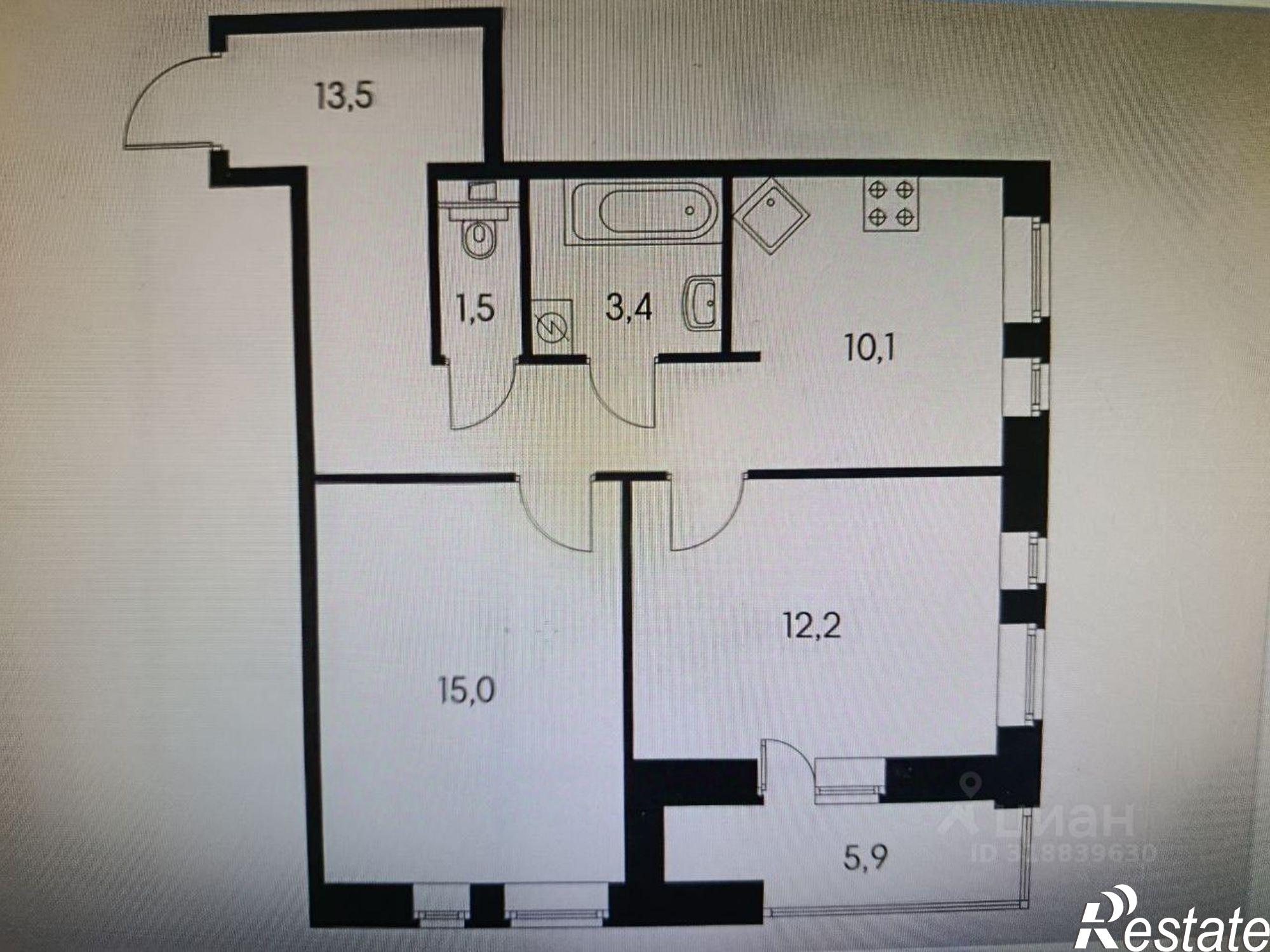 Купить квартиру за 6 350 000 рублей на ул Орбитальная, 46