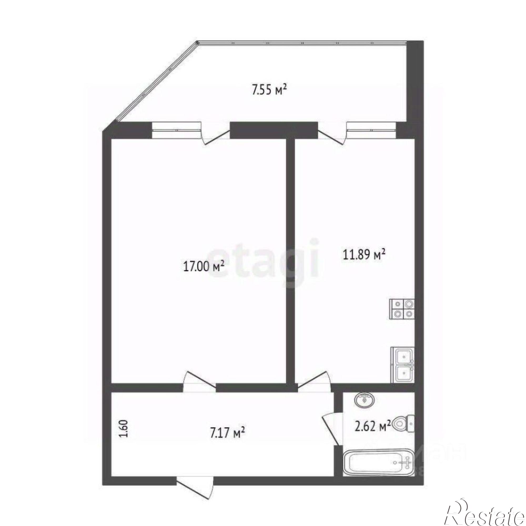Купить квартиру за 5 390 000 рублей на Стабильная улица, 9